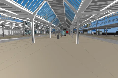 Modello 3D di una stazione