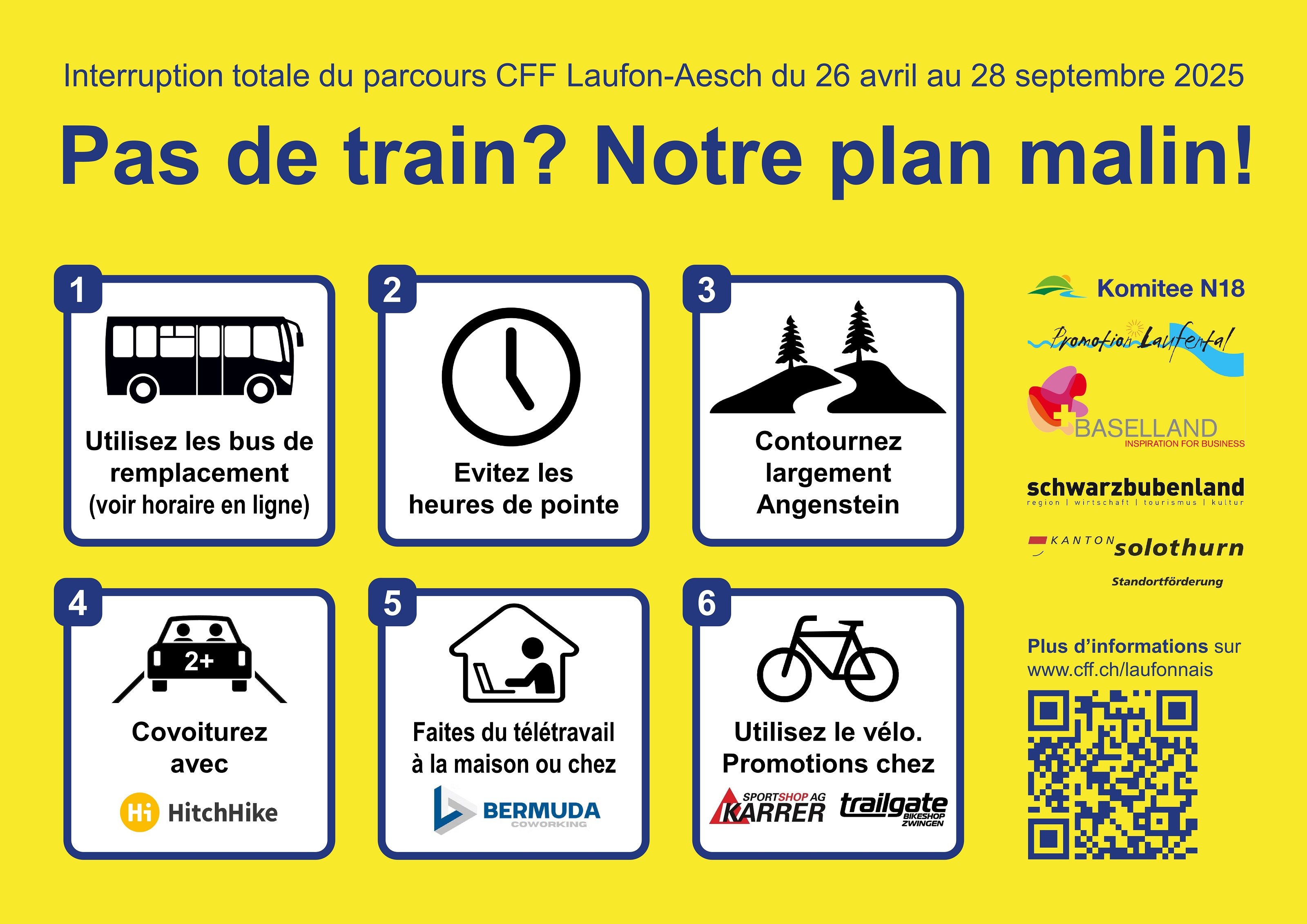 Une illustration avec des conseils et des offres alternatives pour les voyageuses et les voyageurs.