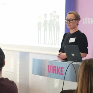 Nina Thomassen at Virke conference