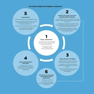 Our human rights due diligence approach graph