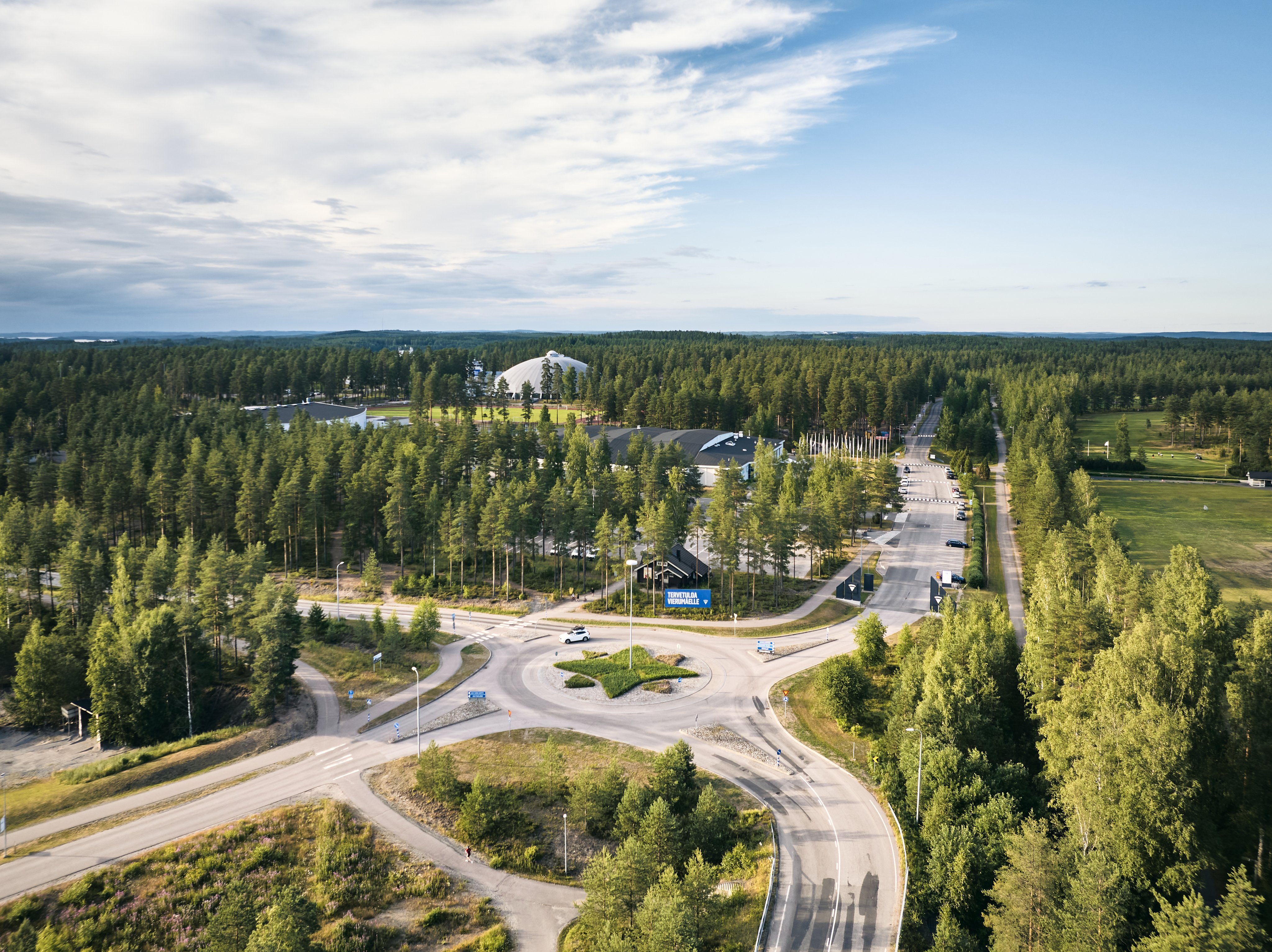 Vierumäki sisäänajo - ilmakuva