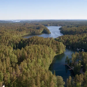 Vierumäen järviä- ilmakuva syksy