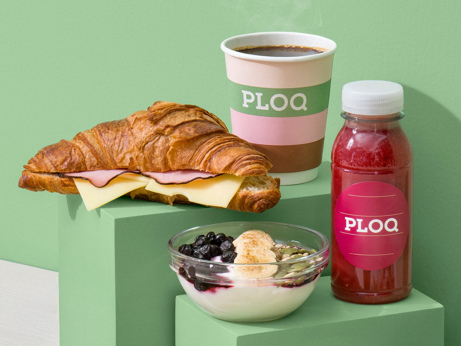 Bild med bagel och youghurt