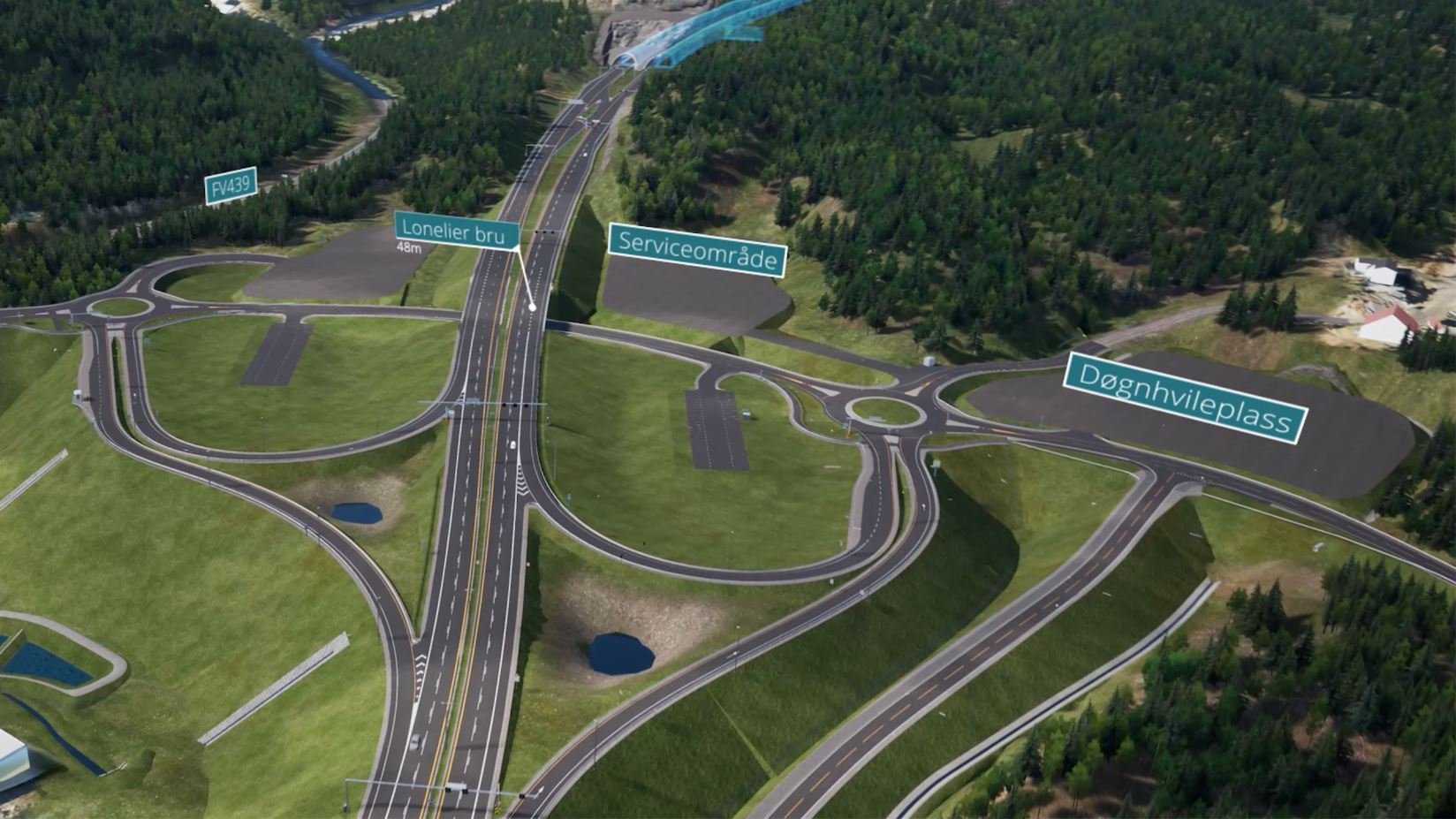 Illustration of new St1 energy stations from above