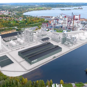 Illustration av Biorefinery Östrand