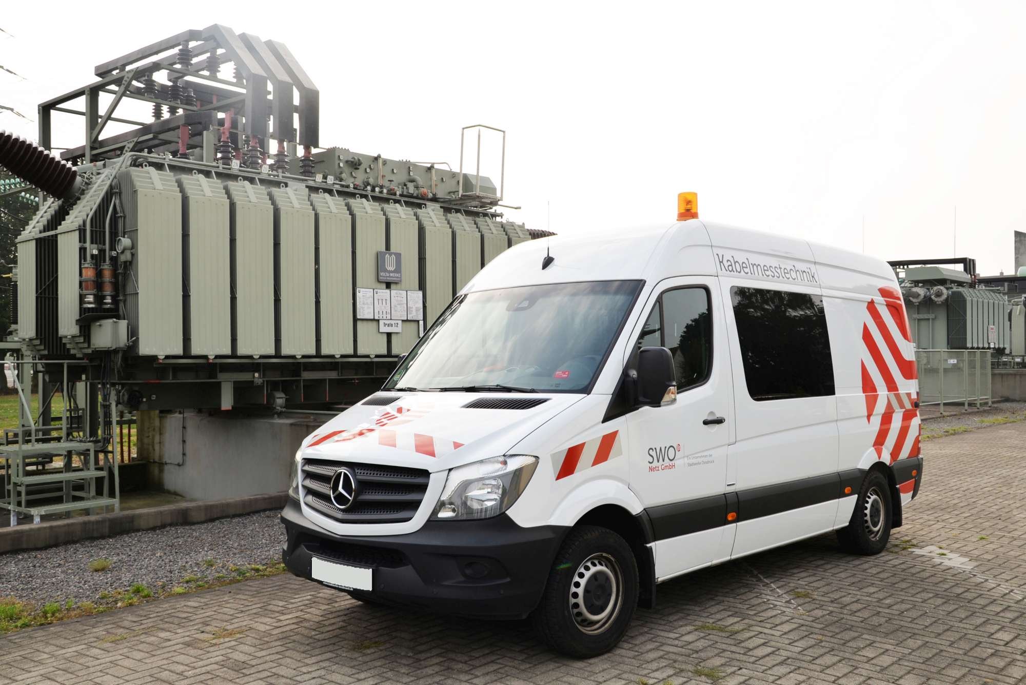 Messwagen der Kabelmesstechnik im Einsatz