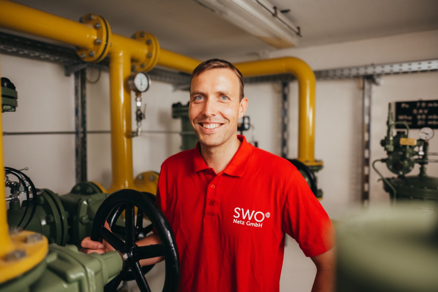 Michael von der SWO Netz steuert das Gasnetz in Osnabrück