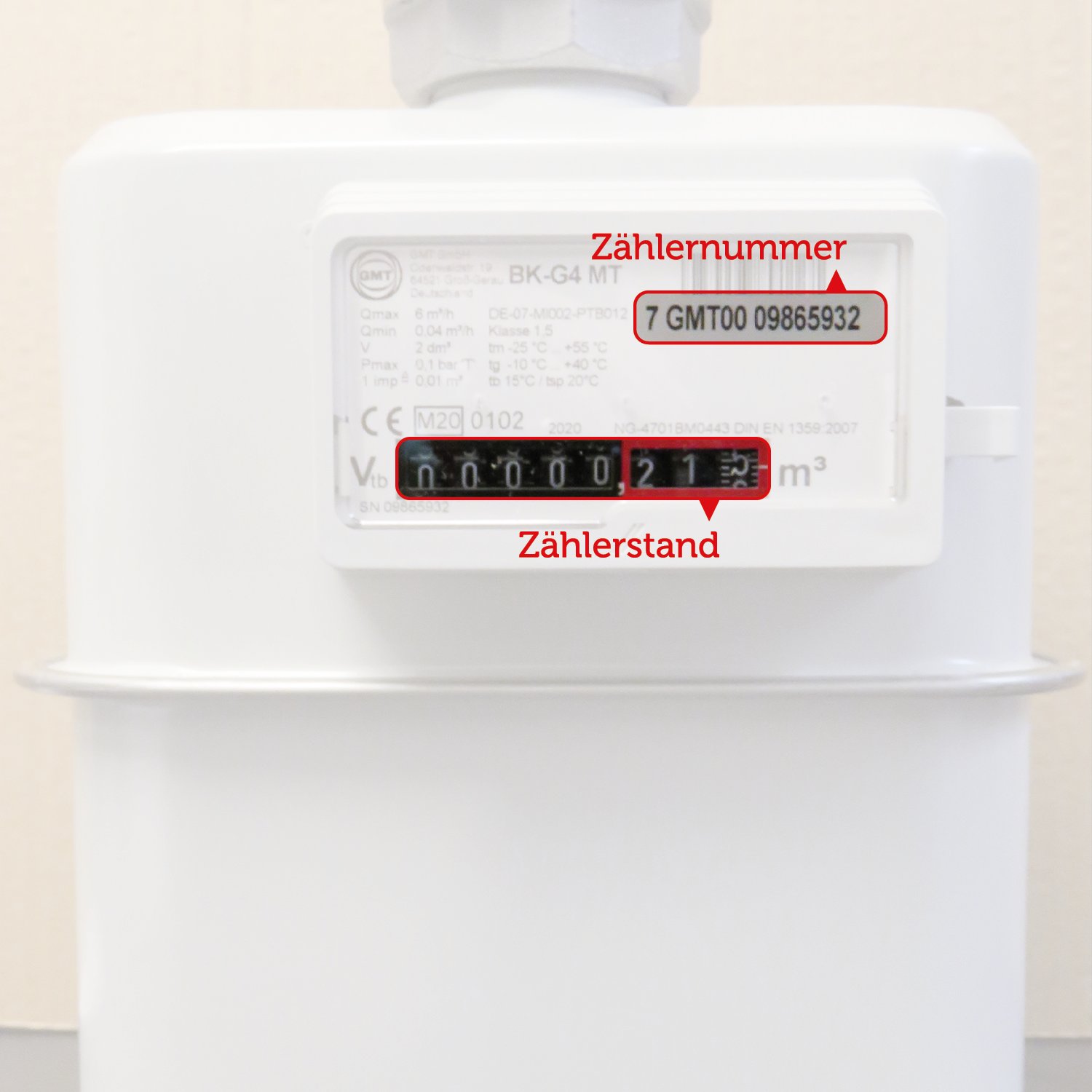 Erdgaszähler Beispielbild