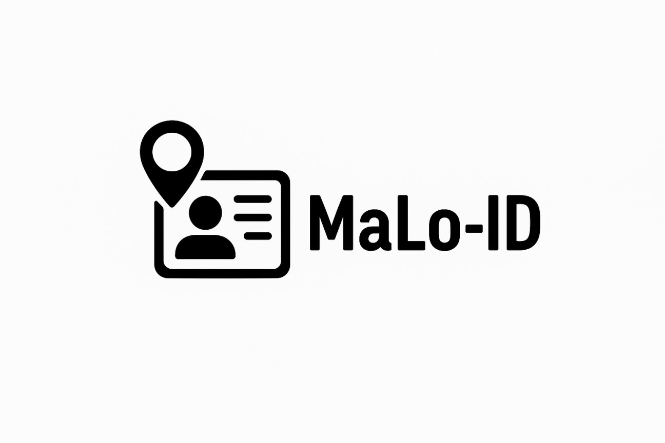 Schwarze Grafik eines Passes mit Pin mit der Aufschrift "MaLo-ID"&nbsp;