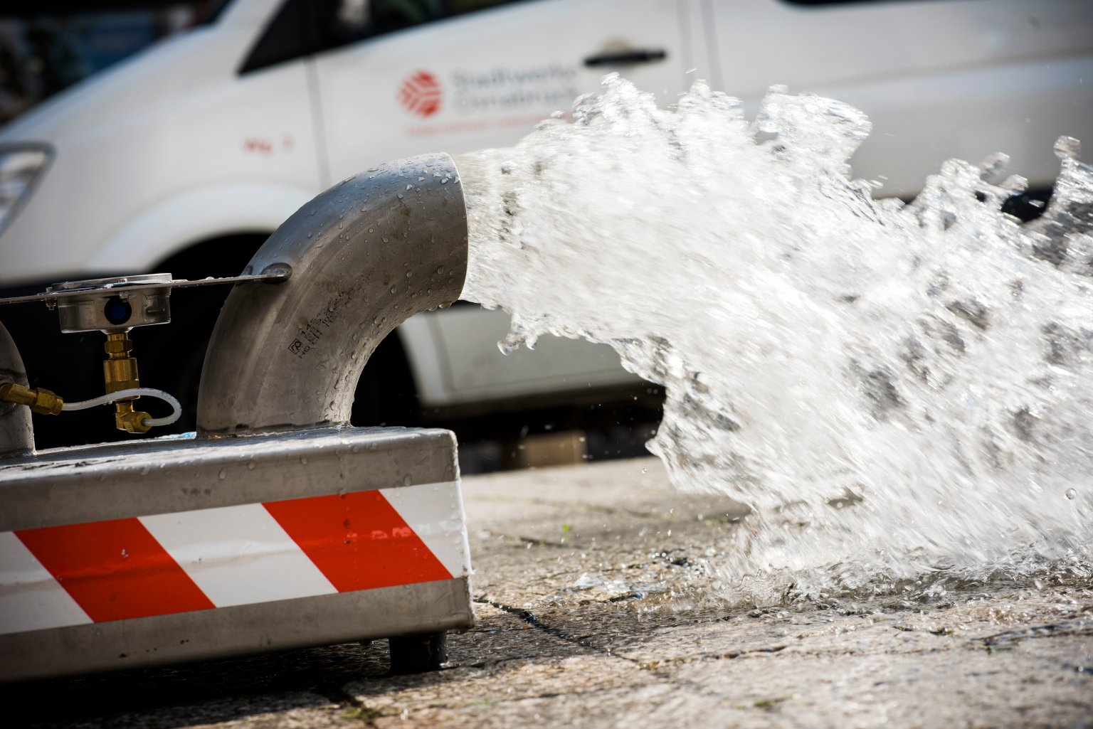 Säuberung der Wasserleitung