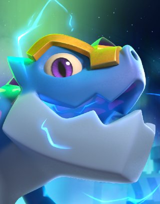 Electro Dragon Evolution — Clash Royale card art (Supercell Fan Kit)