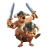 Elite Barbarians — Clash Royale card art (Supercell Fan Kit)