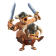 Elite Barbarians — Clash Royale card art (Supercell Fan Kit)