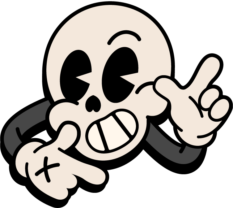 Cartoon Skull Pin