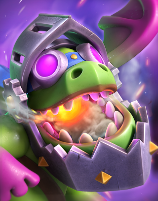 Inferno Dragon Evolution — Clash Royale card art (Supercell Fan Kit)