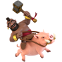Hog Rider — Clash Royale card art (Supercell Fan Kit)