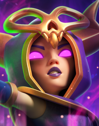 Witch Evolution — Clash Royale card art (Supercell Fan Kit)