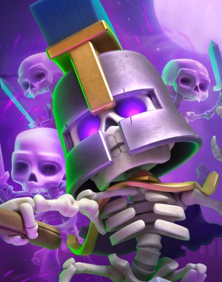 Skeleton Army Evolution — Clash Royale card art (Supercell Fan Kit)