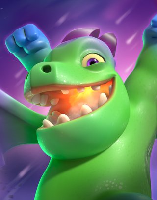 Baby Dragon Evolution — Clash Royale card art (Supercell Fan Kit)