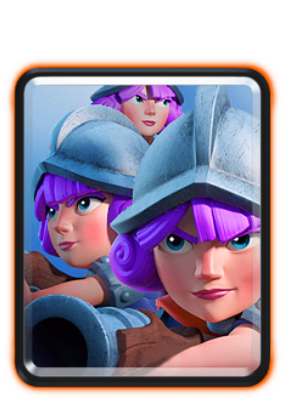 Three Musketeers — Clash Royale card art (Supercell Fan Kit)