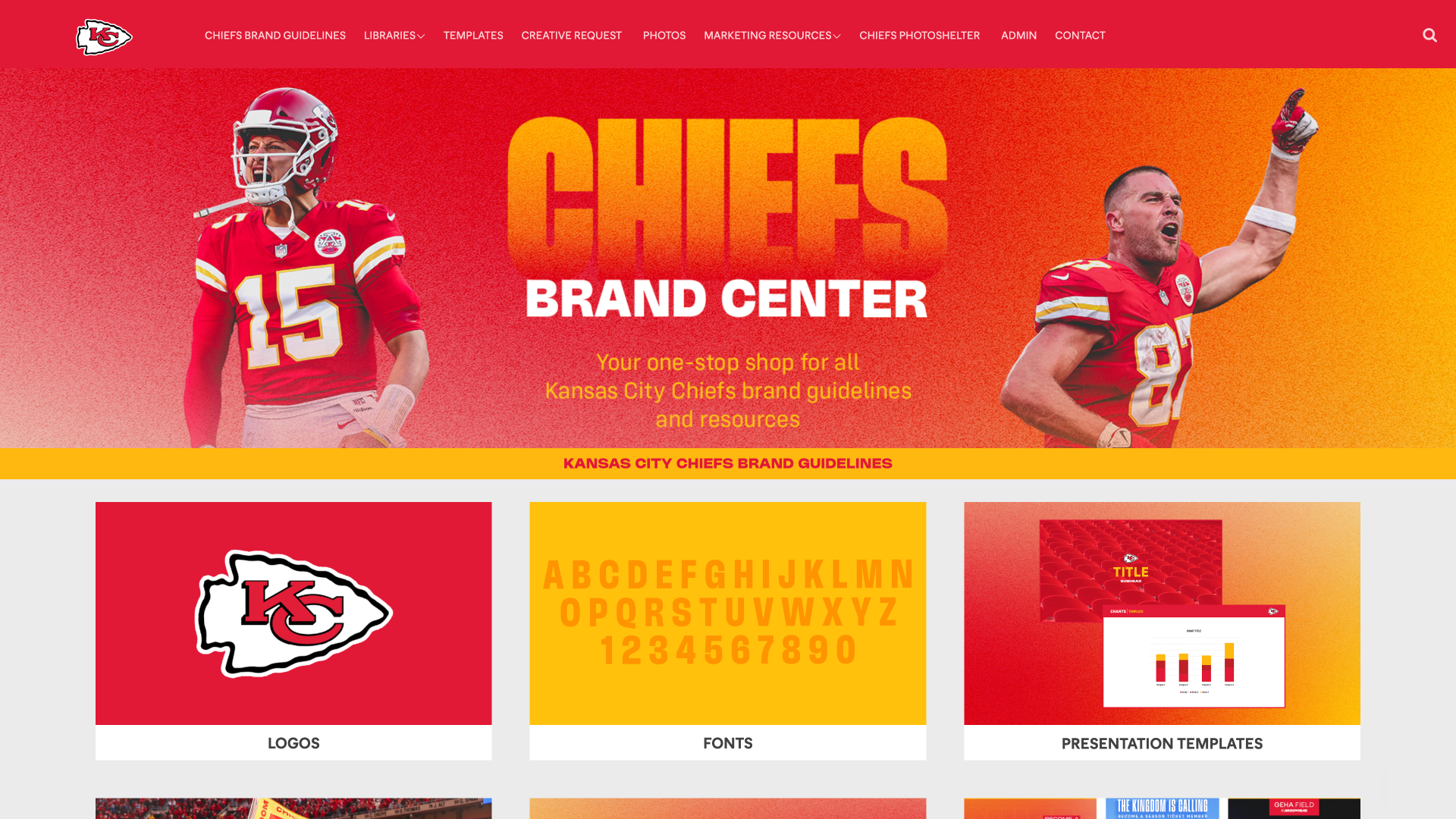 Kansas City Chiefs brand portal