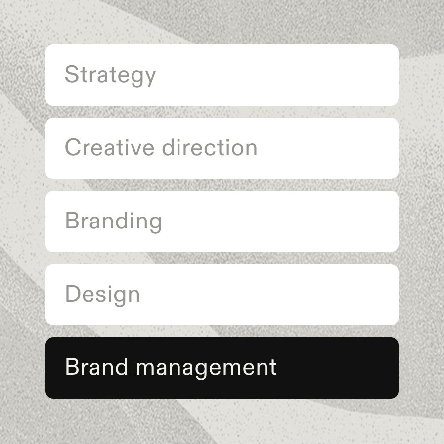 An image highlighting that Frontify's product helps agencies with strategy, creative direction, branding, design, and brand management.