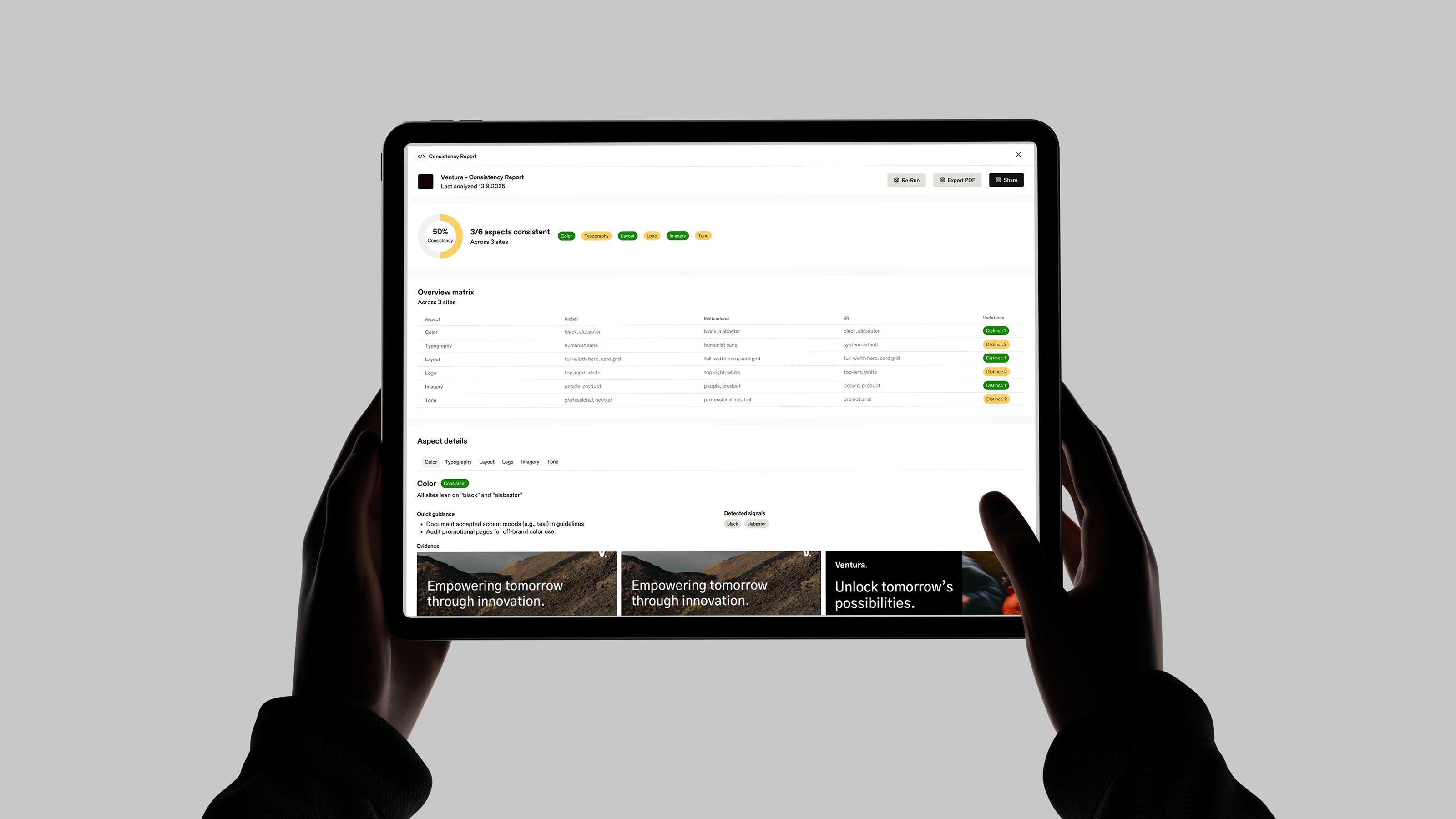 Consistency as a Service app