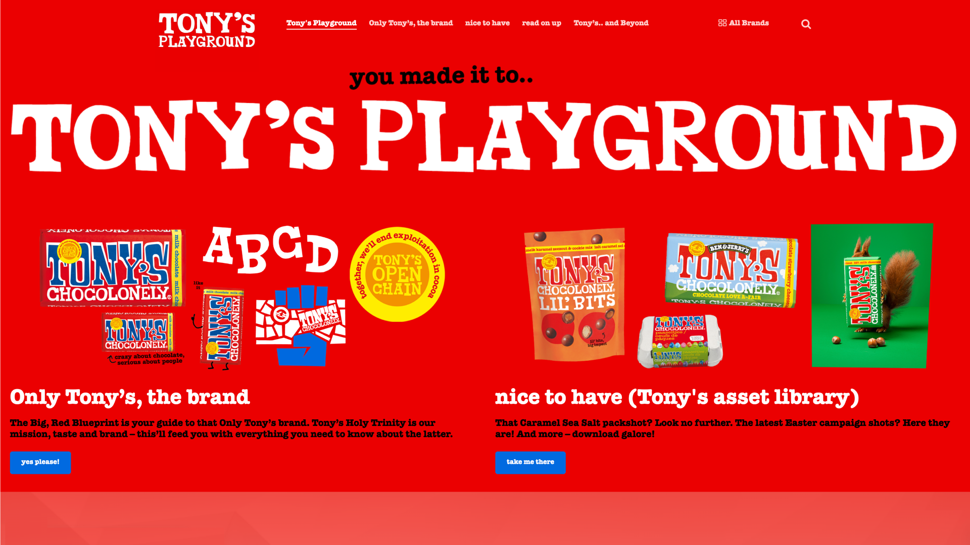 Tony's Chocolonely brand portal