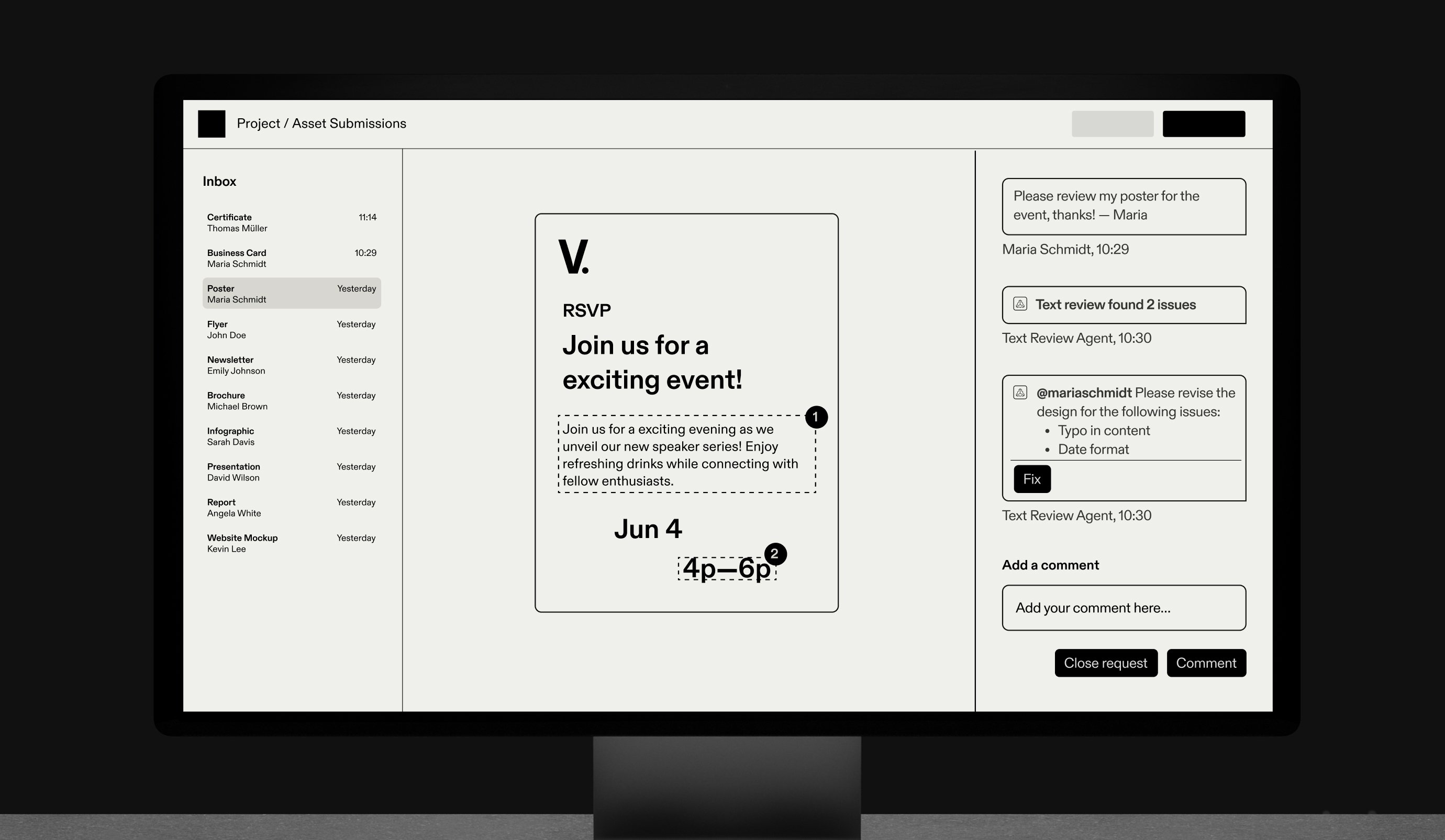 image of a computer monitor with Frontify's Brand guardian UI in it