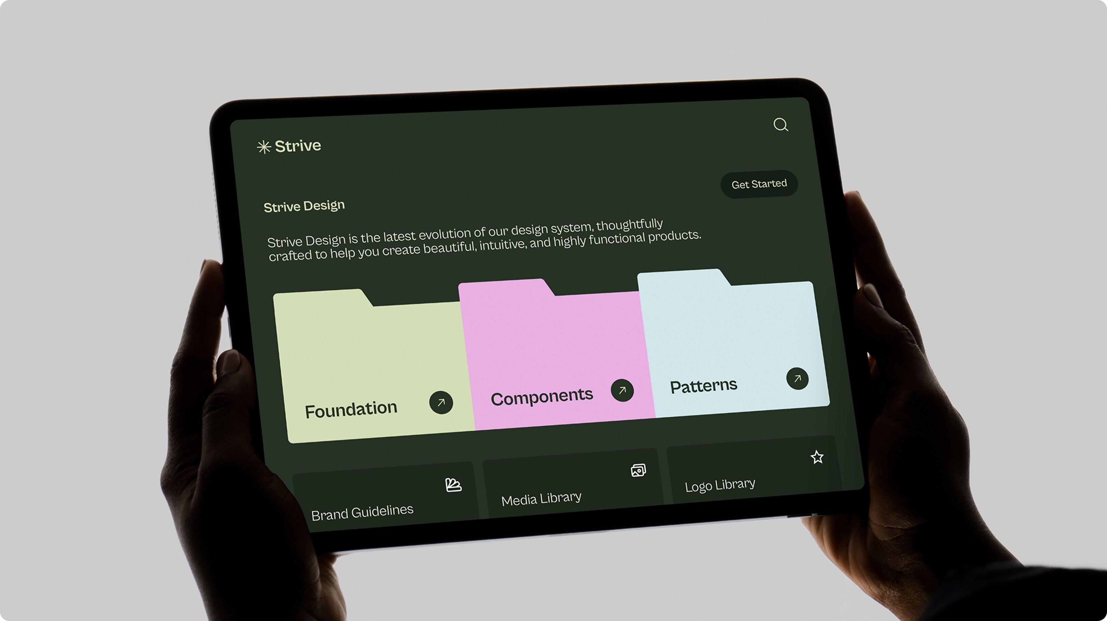 Image of a design system within Frontify