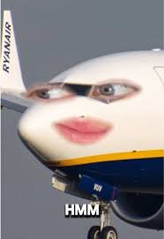 Ryanair's plane with a face