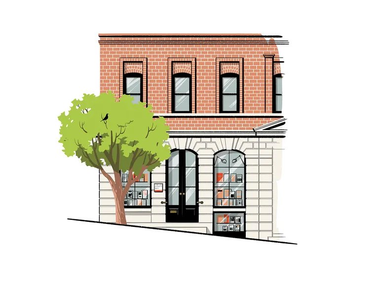 San Francisco collective LoveFrom devised a toolkit that equips its Jackson Square neighbor William Stout Architectural Bookstore to carry its new visual elements –– including a custom typeface and Satoshi Hashimoto illustrations –– across platforms flexibly and creatively.