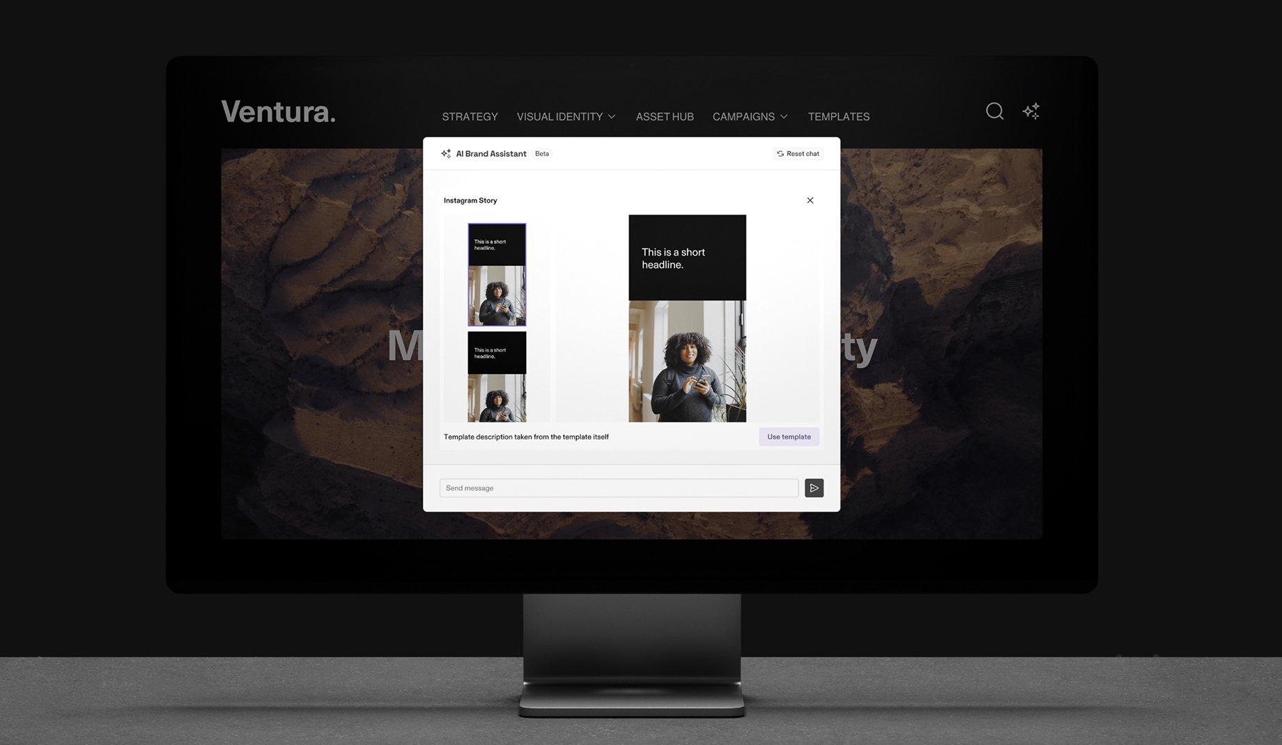 image showing a computer monitor with Frontify's UI in it