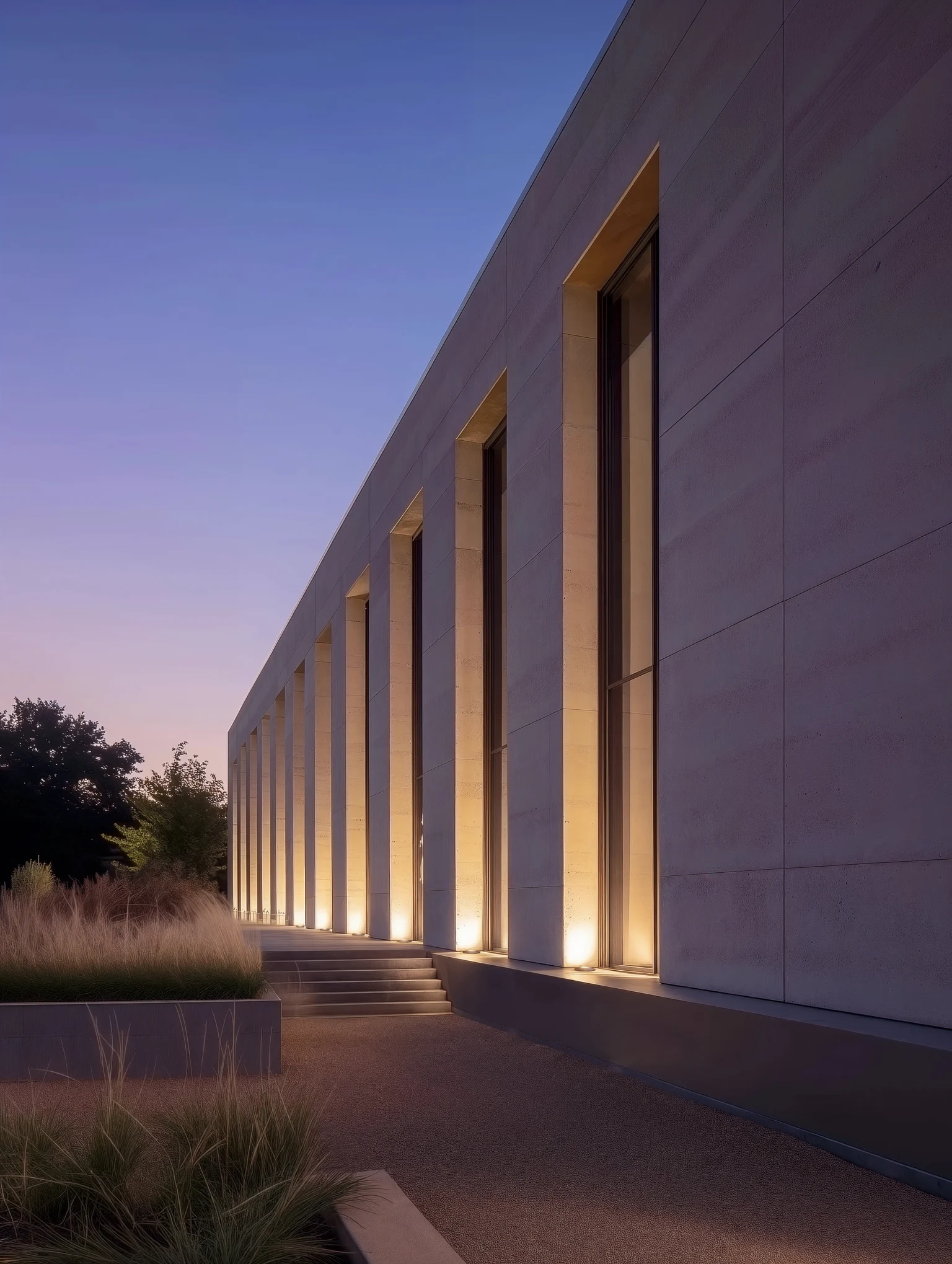 Cesar Bow opbouwarmatuur uplight, geïnstalleerd op een pad