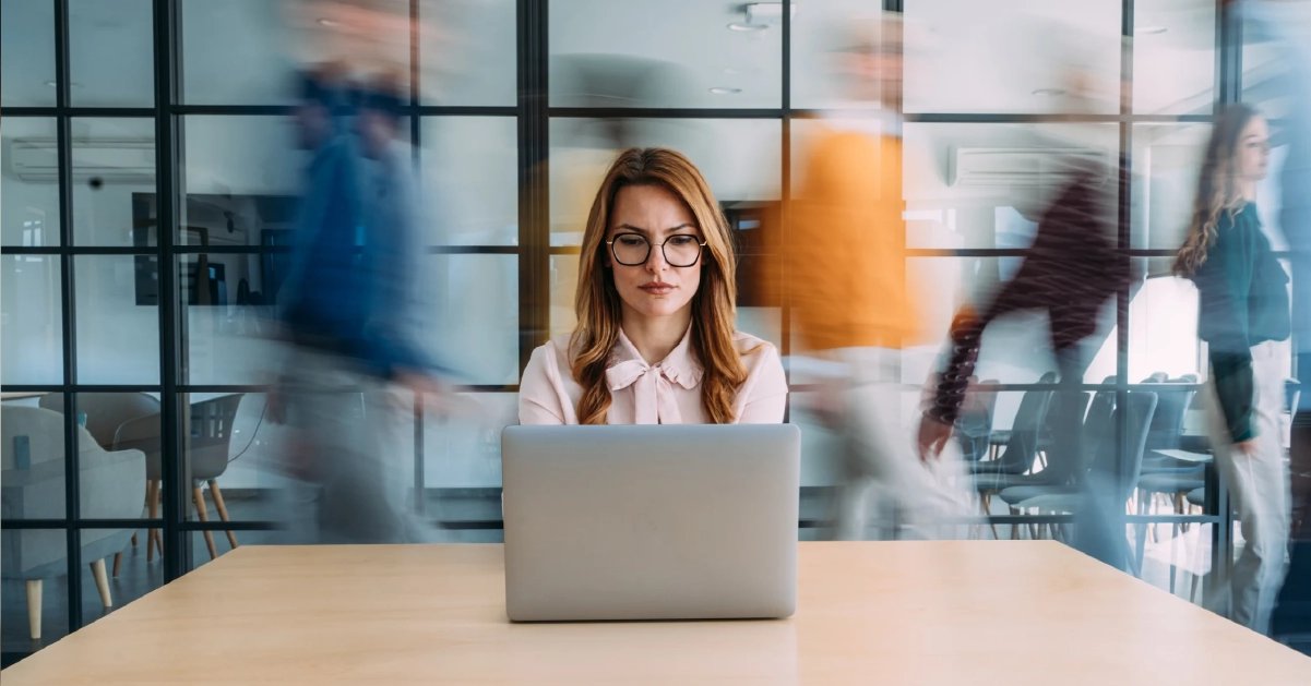 Lawyer working on computer at a desk