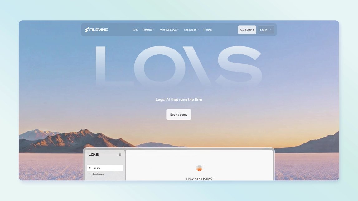 Filevine homepage screenshot