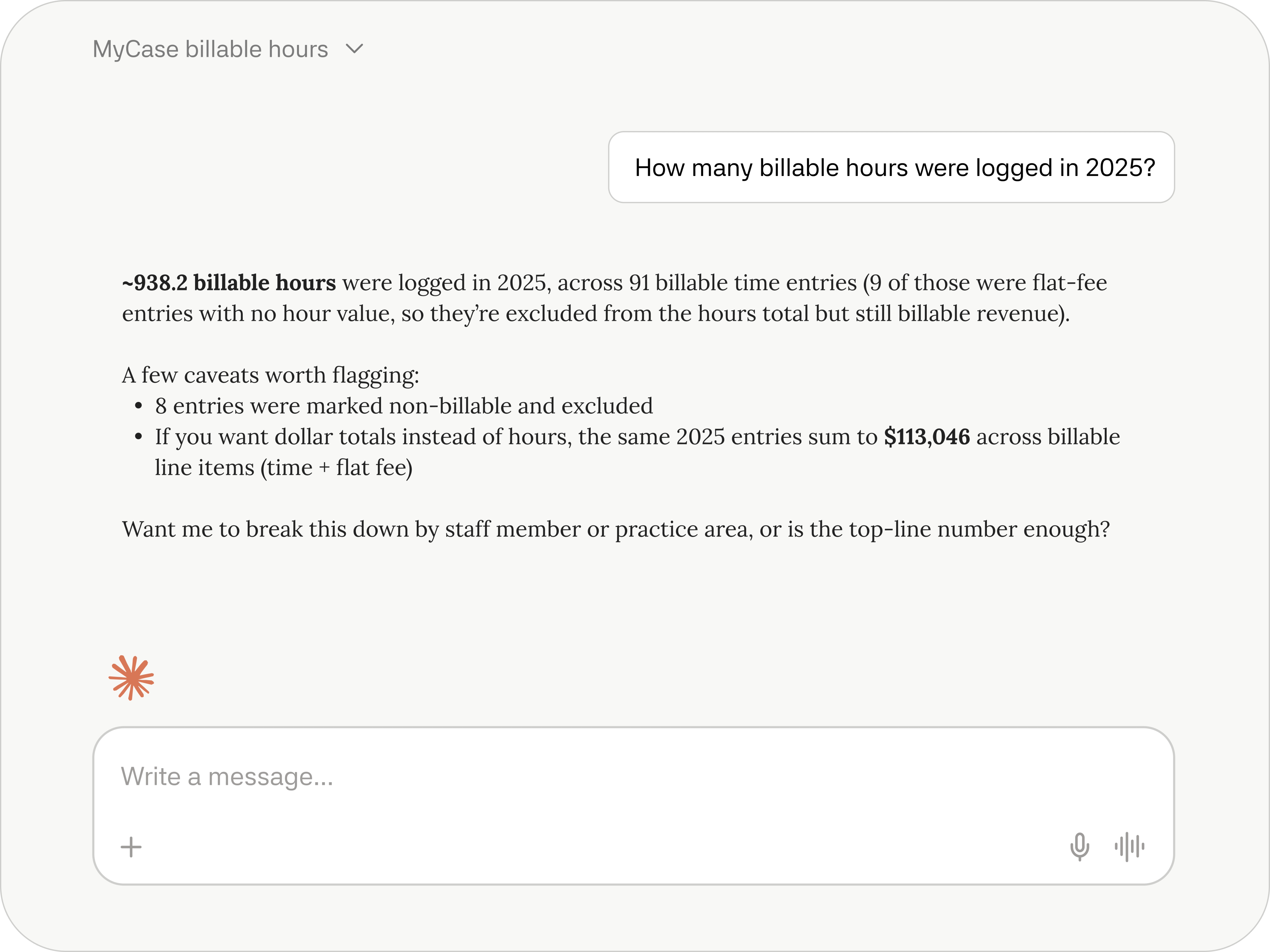 a digital mockup of an AI prompt with responses