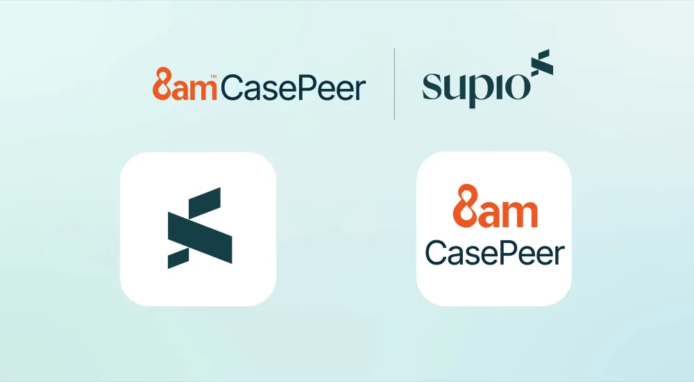 Supio and CasePeer Logos