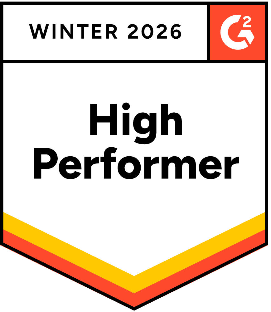 G2 badge icon that says high performer