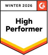 G2 badge icon that says high performer