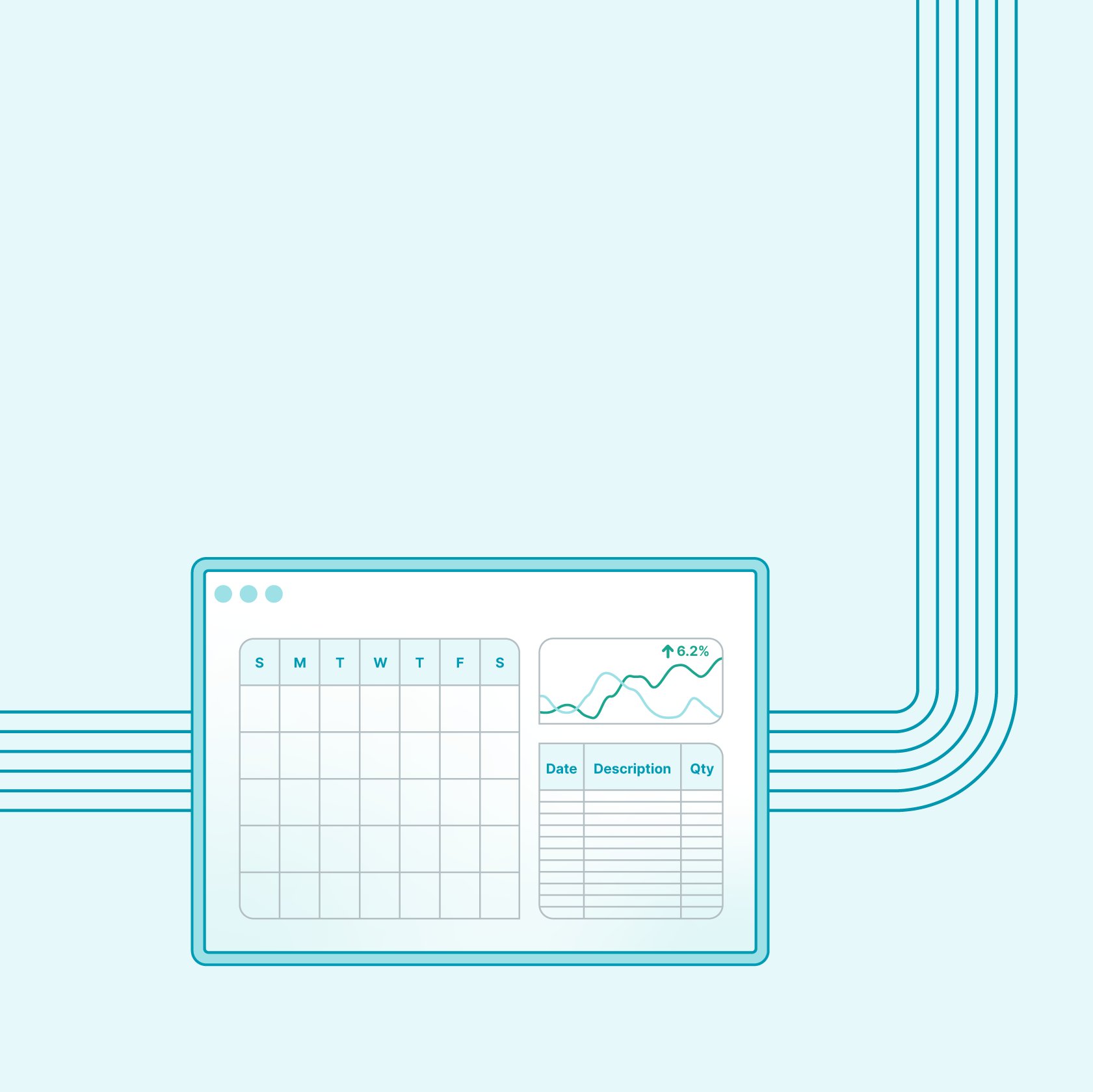 Accounting practice management software graphic dashboard