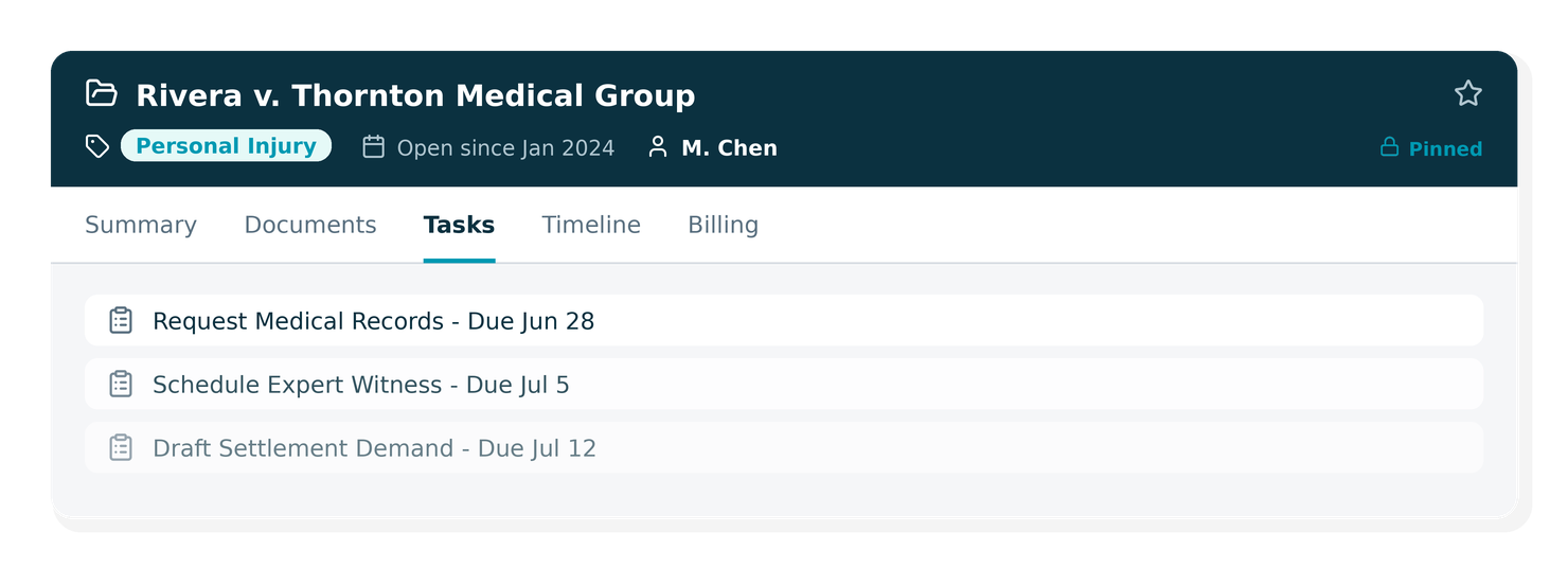Case Header in CasePeer
