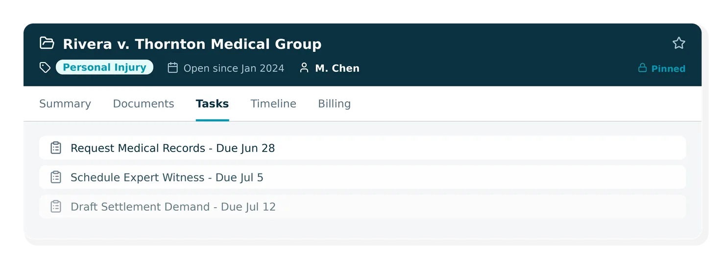 Case Header in CasePeer