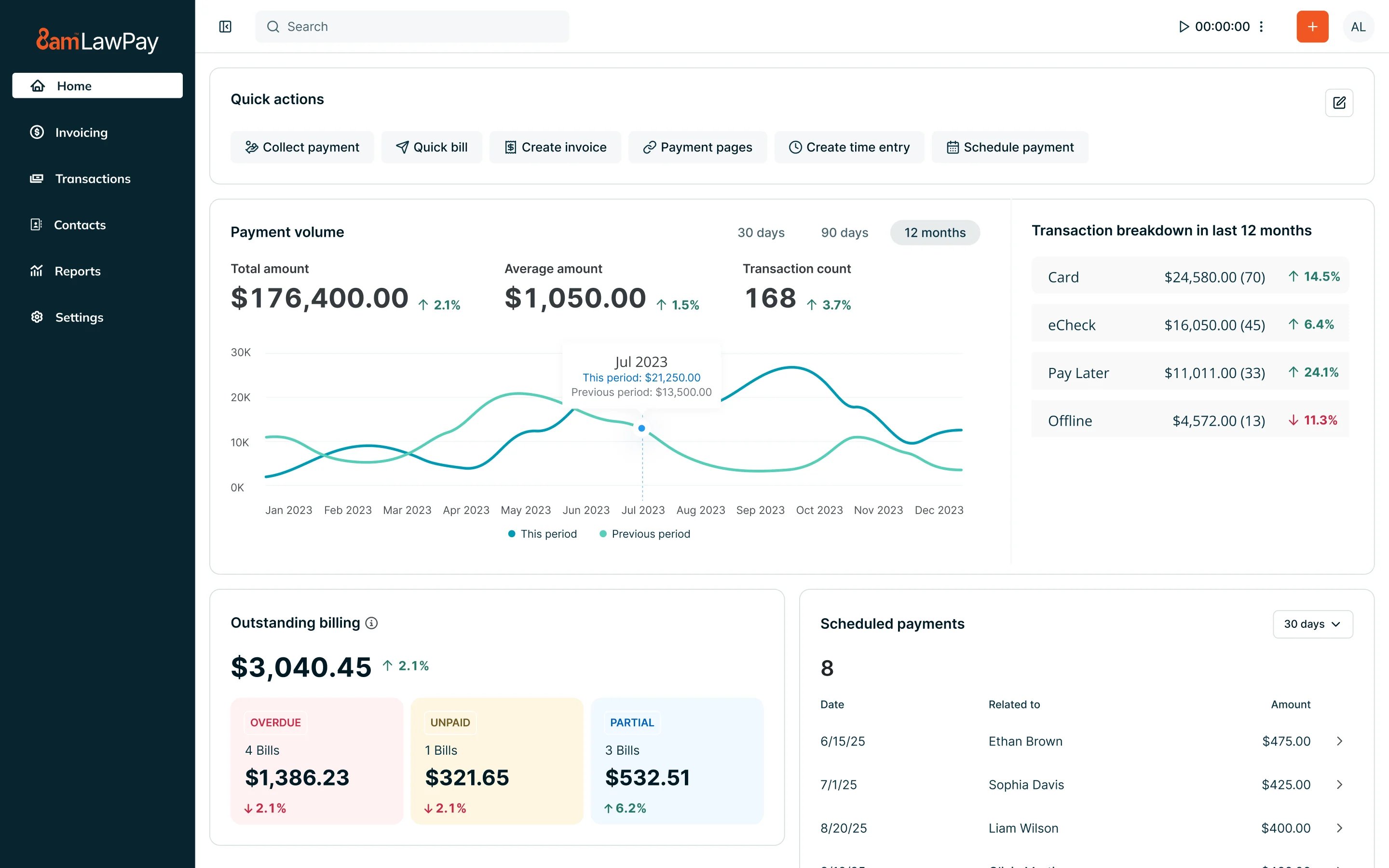 LawPay product screen