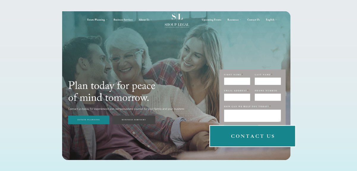 Shoup Legal website homepage