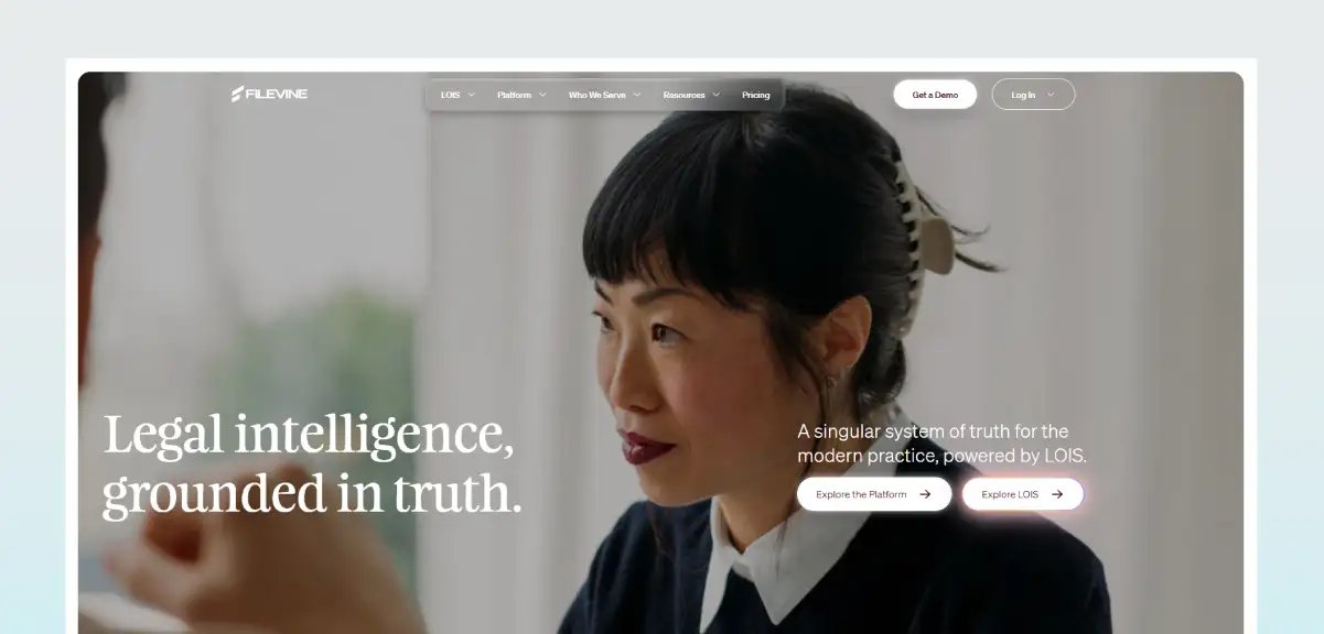 Filevine website screenshot