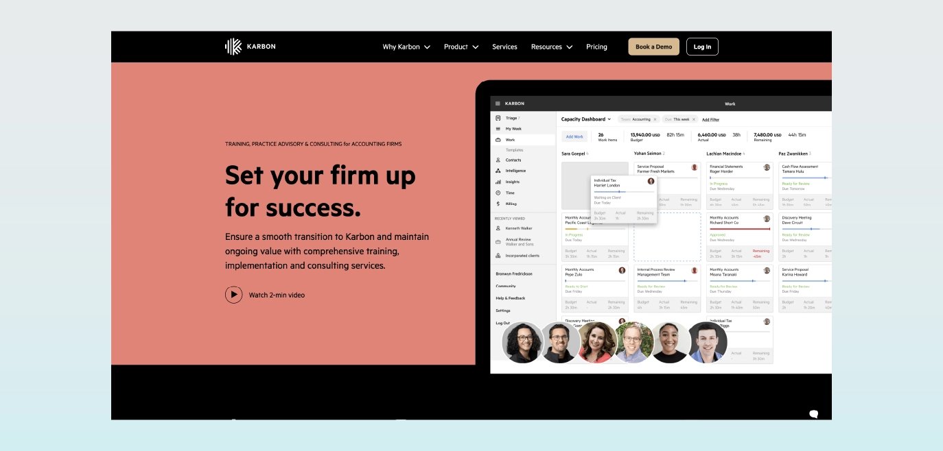 Karbon home page