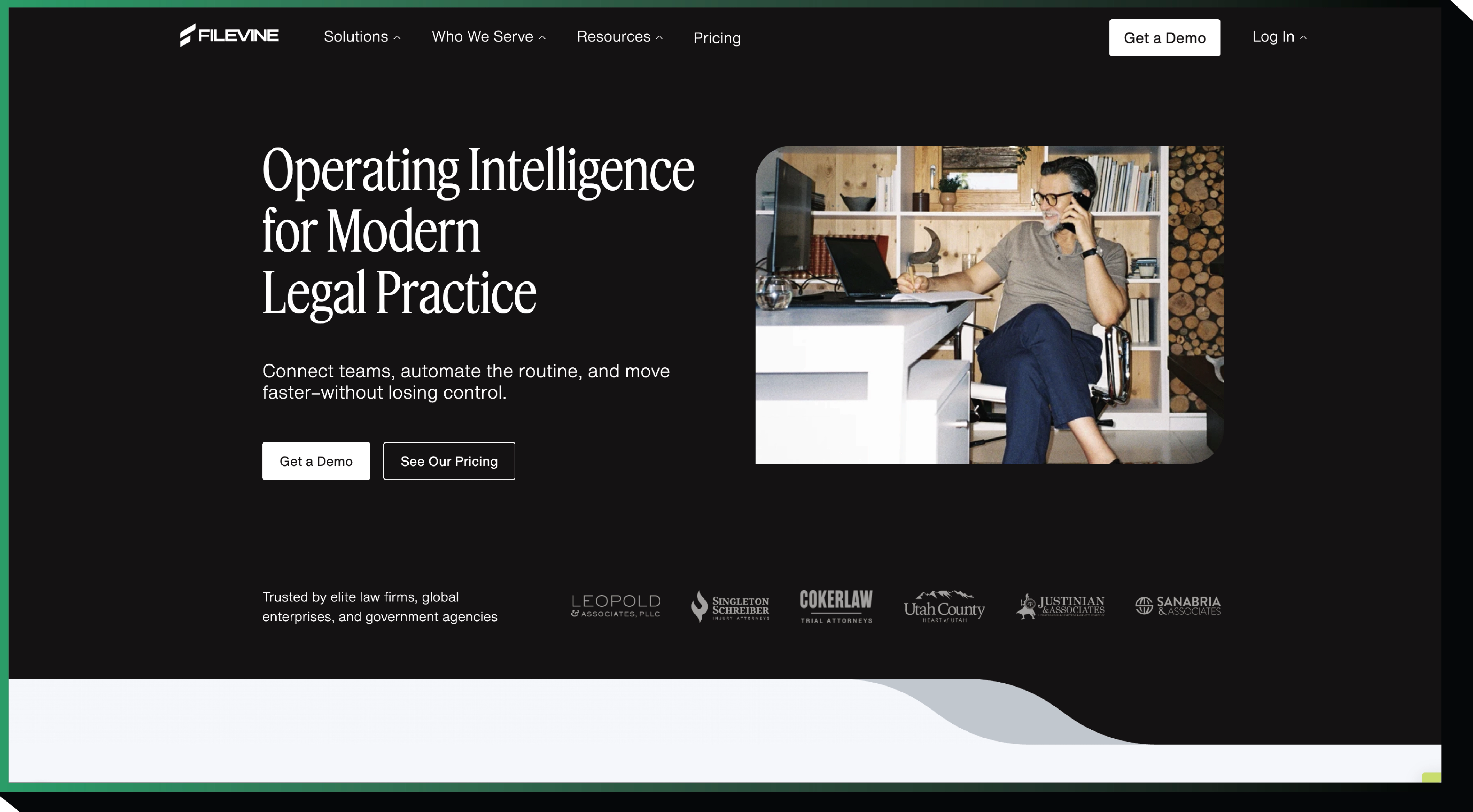 Filevine home page