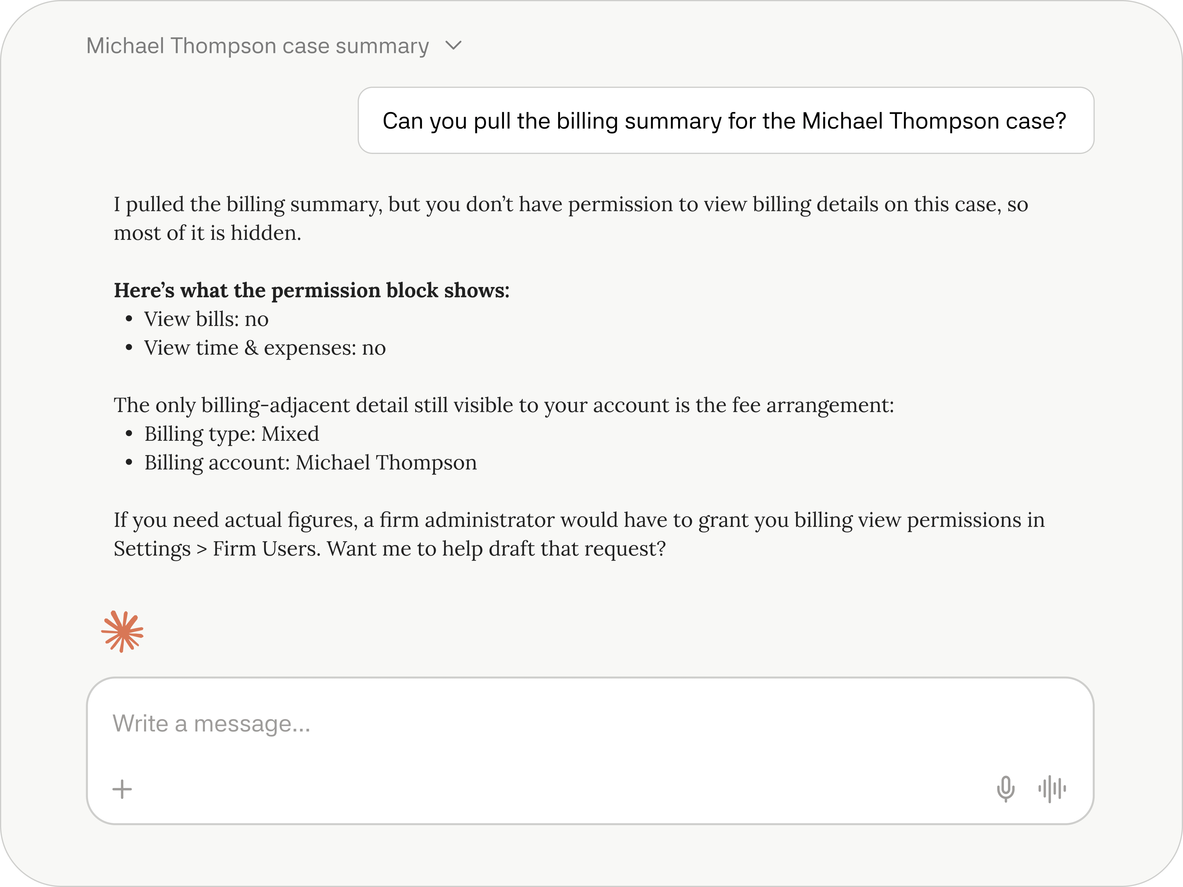 A digital mockup of an ai prompt and responses