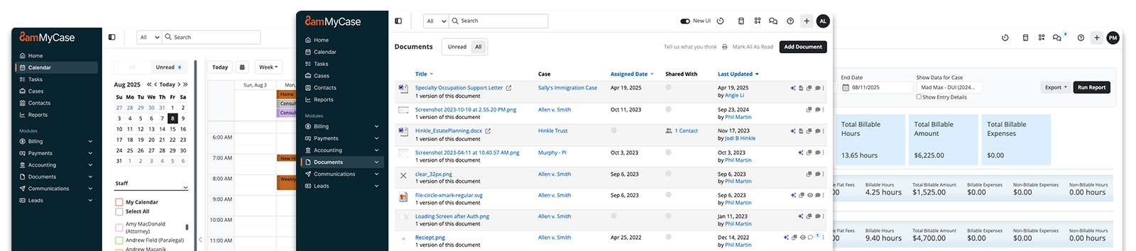 Try MyCase FREE,  Browse sample case data,  Automate client intake,  Track time & send invoices